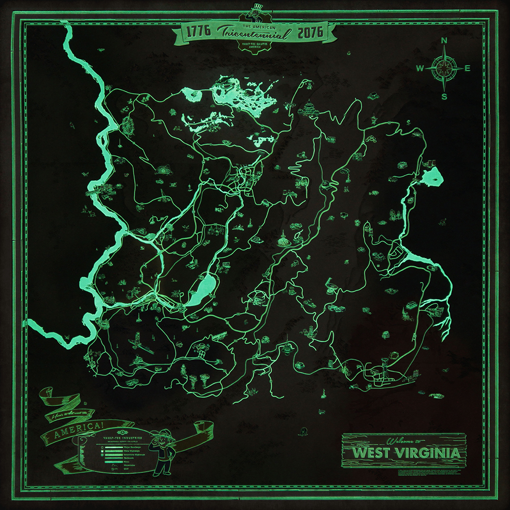 West Virginia Vault-Tec Map